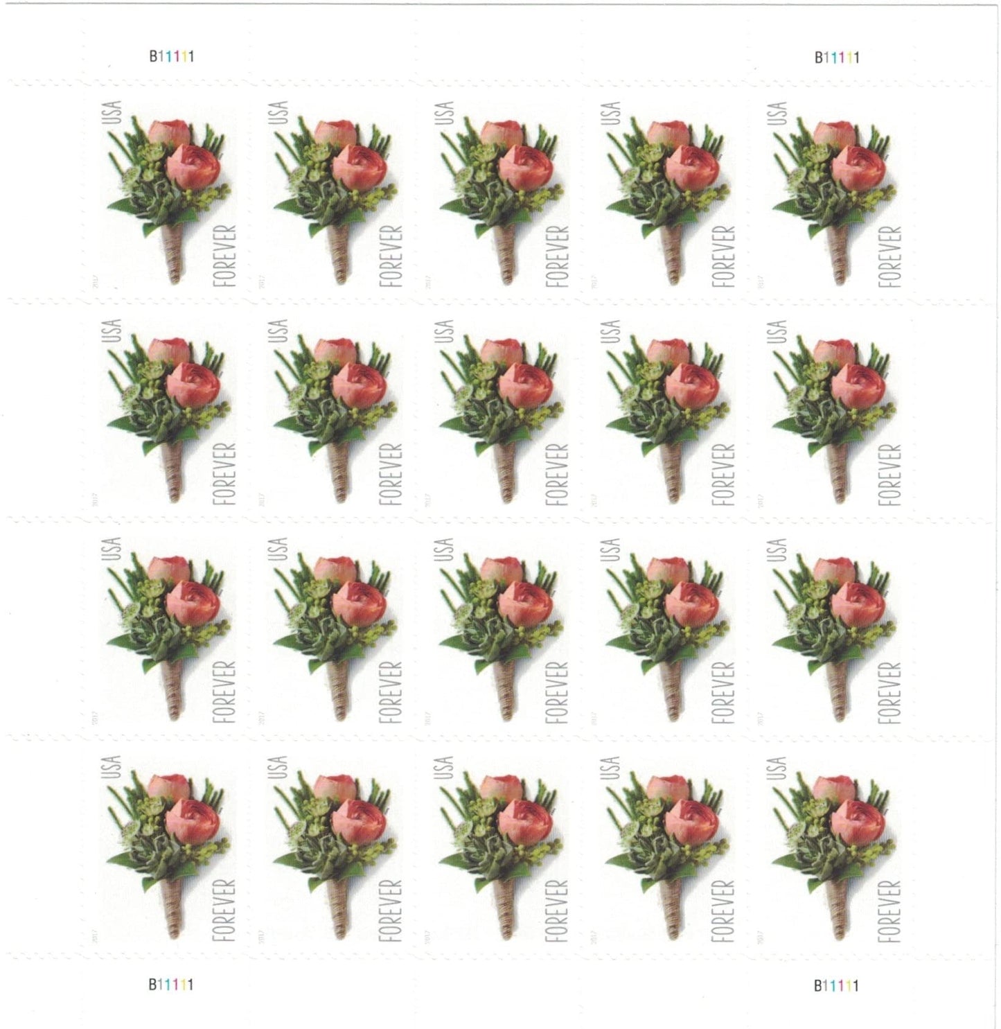 Celebration Boutonniere Forever Postage Stamps - Mailboxes of Flushing