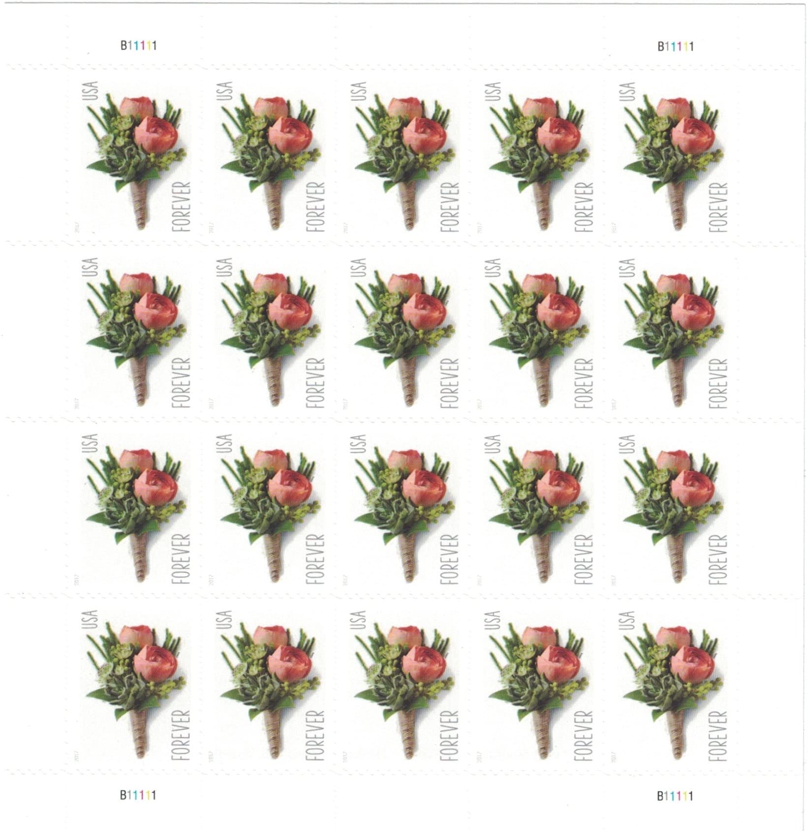 Celebration Boutonniere Forever Postage Stamps - Mailboxes of Flushing