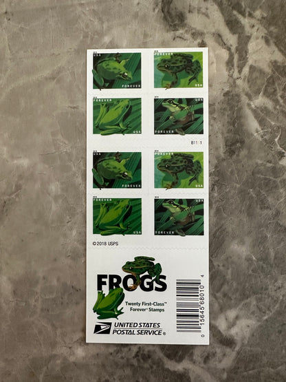 Frogs Forever First Class Postage Stamps - Mailboxes of Flushing