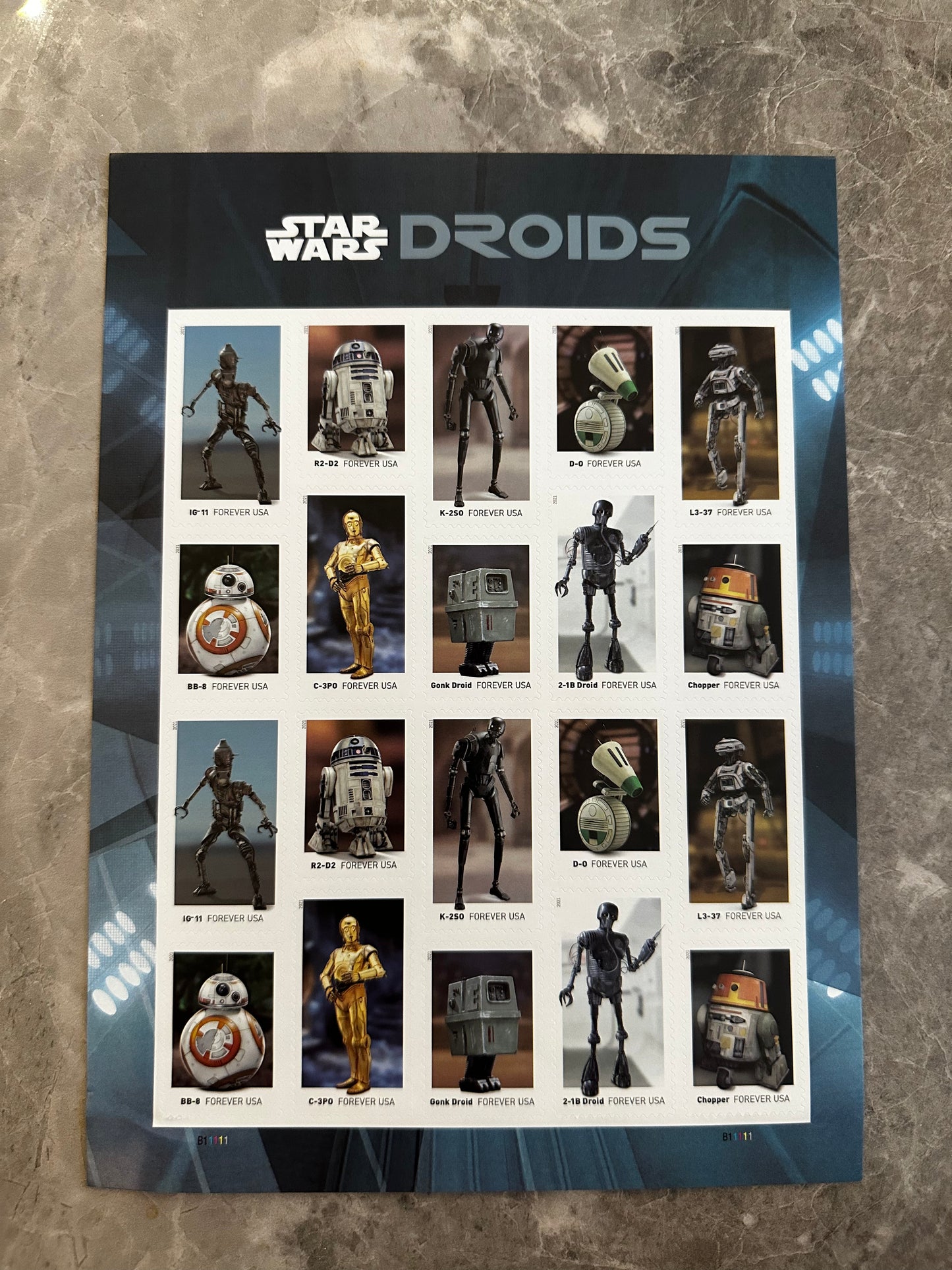 Star Wars Droids Forever First Class Postage Stamps