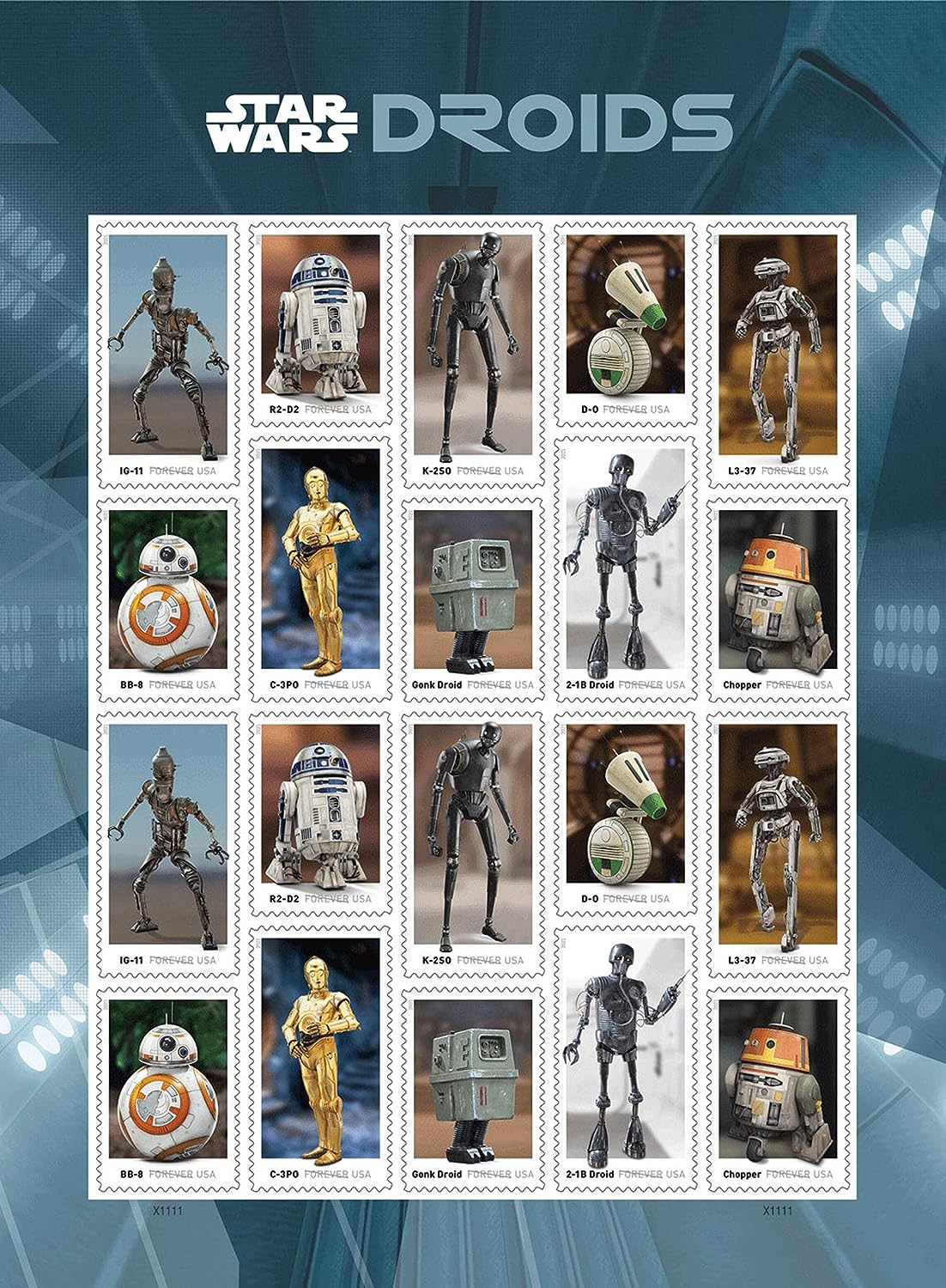 Star Wars Droids Forever First Class Postage Stamps