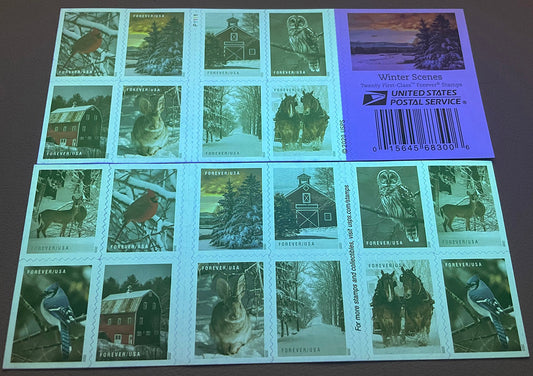 Winter Scenes Forever First Class Postage Stamps - Mailboxes of Flushing