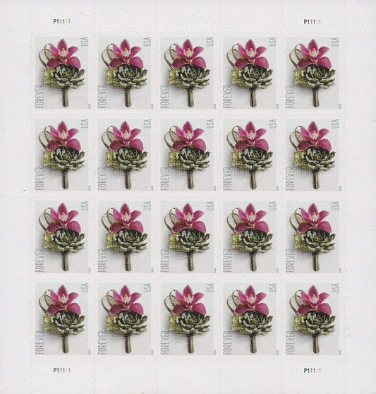 Contemporary Boutonniere Forever First Class Postage Stamps - Mailboxes of Flushing
